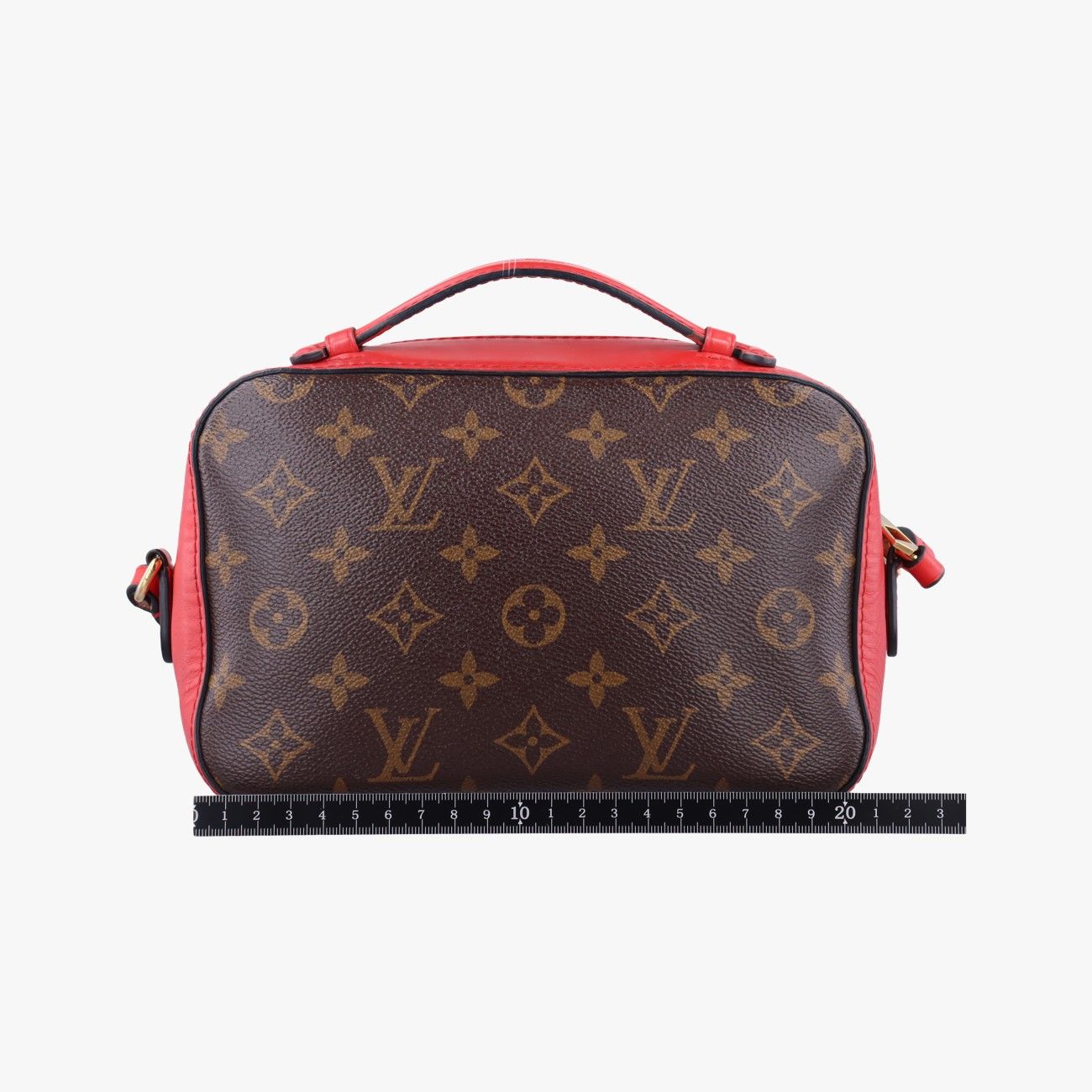 ルイヴィトンLouis Vuittonサントンジュ モノグラム ブラウン系×コクリコ モノグラムキャンバス×カーフレザー M43556 CA2128