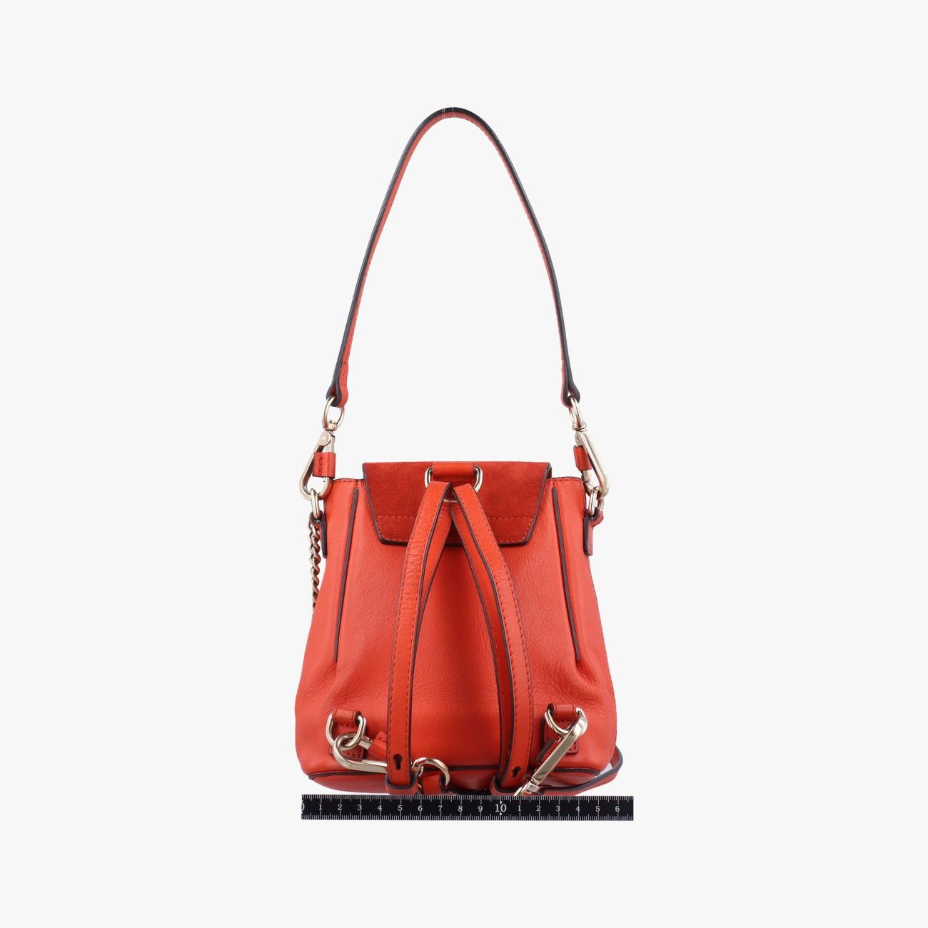 クロエChloeフェイ ミニ オレンジ レザー×スエード 01 17 75 65