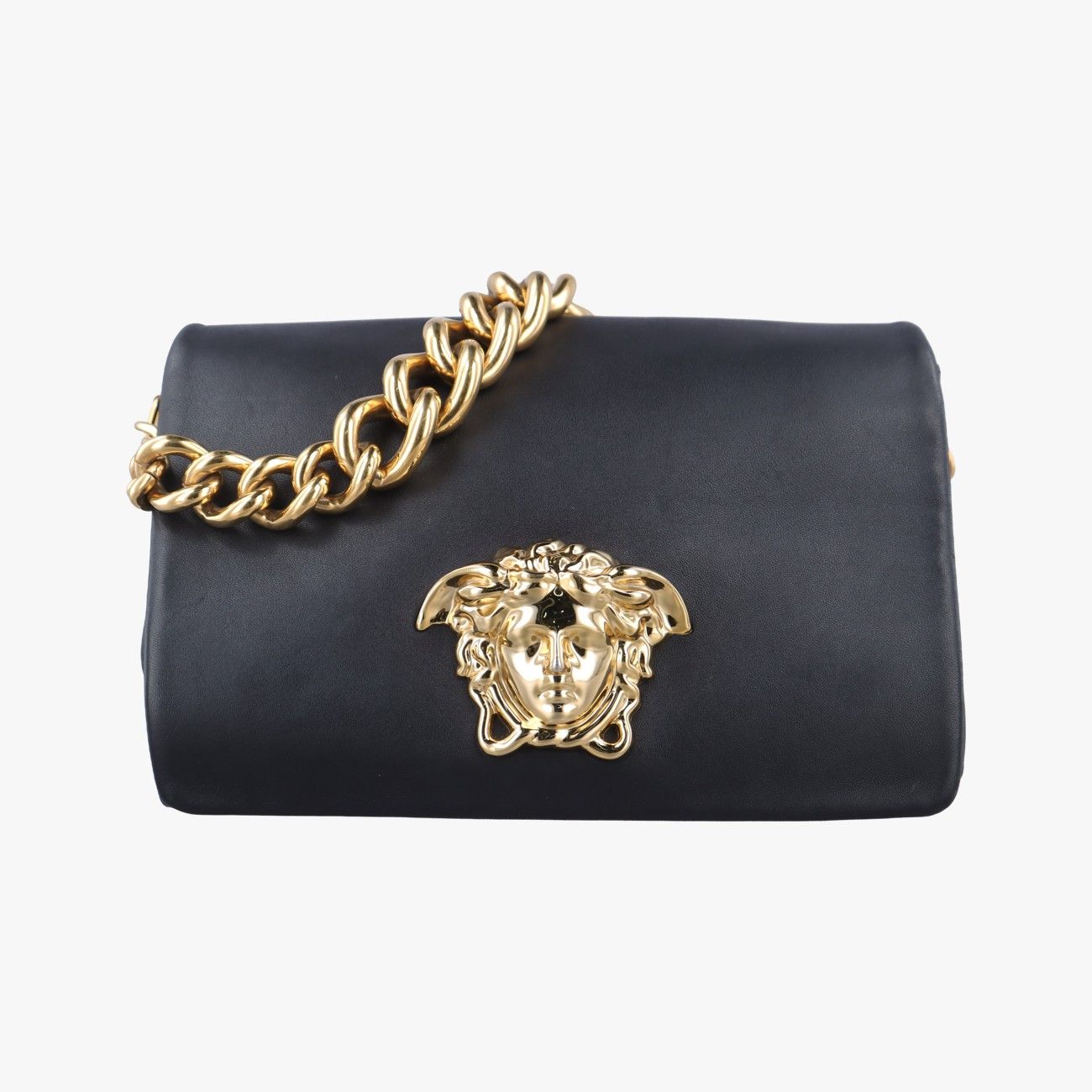 ヴェルサーチェ ヴェルサーチ VERSACEラ メデューサ ブラック レザー CLG 092 922 677 207