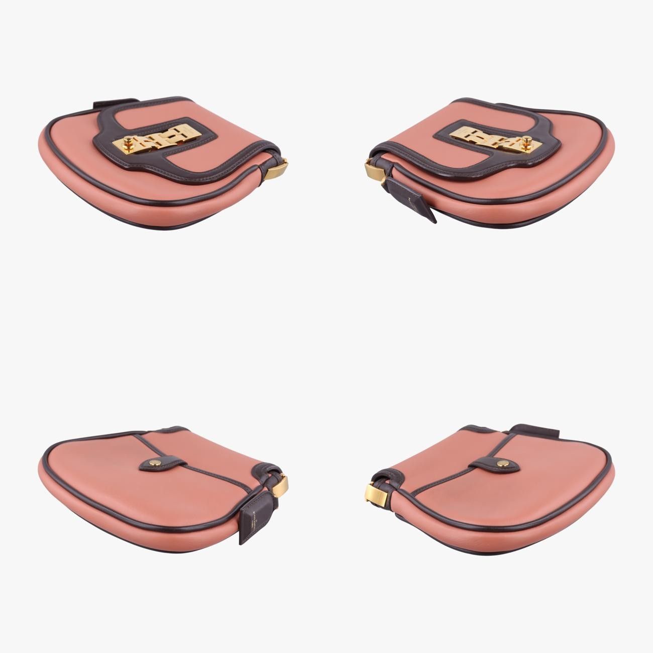  ルイヴィトンLouis Vuitton トラペツィオ ピンク×ブラウン レザー M 97086 AR 0111 メッセンジャーバッグ ショルダーバッグ