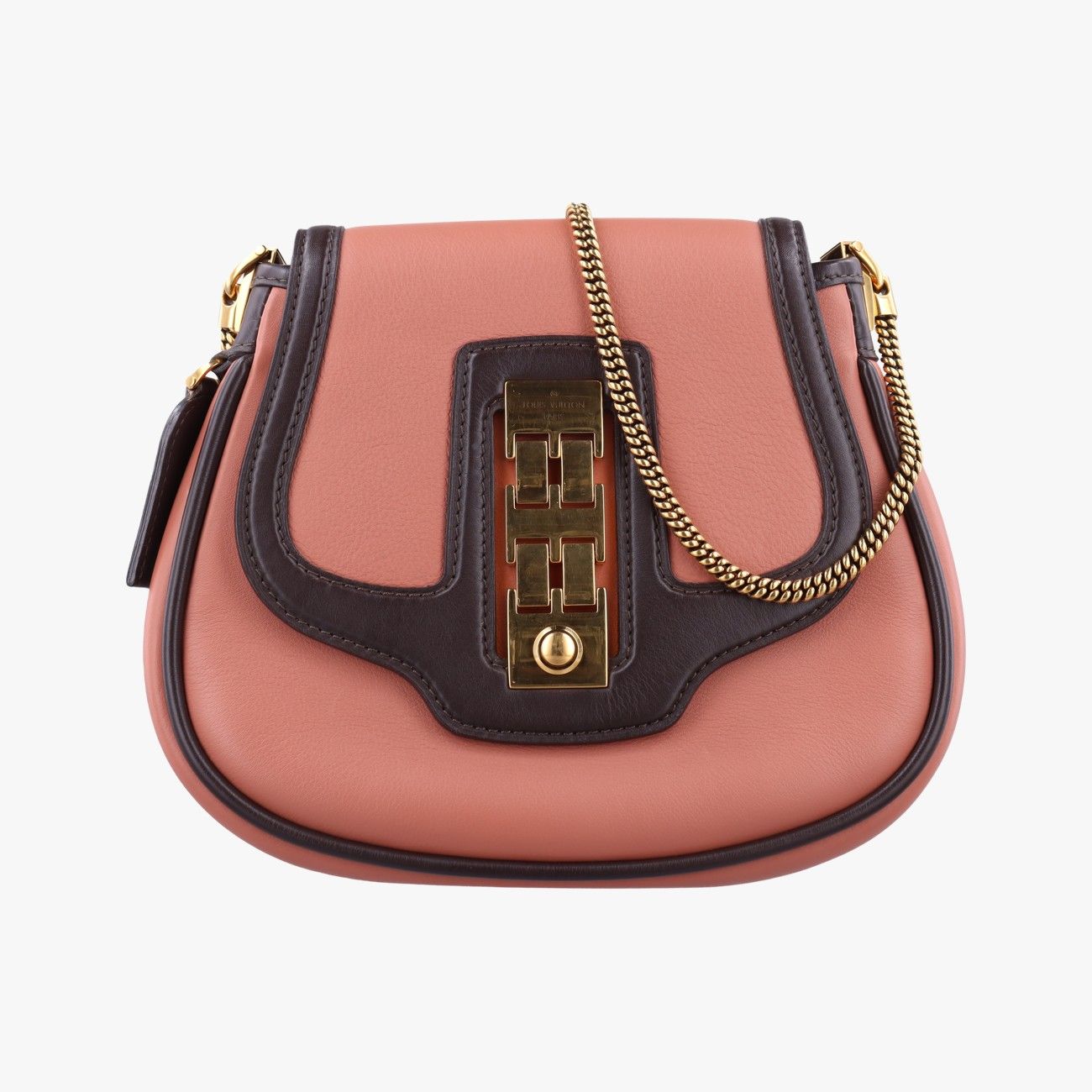 ルイヴィトンLouis Vuitton トラペツィオ ピンク×ブラウン レザー M97086 AR0111