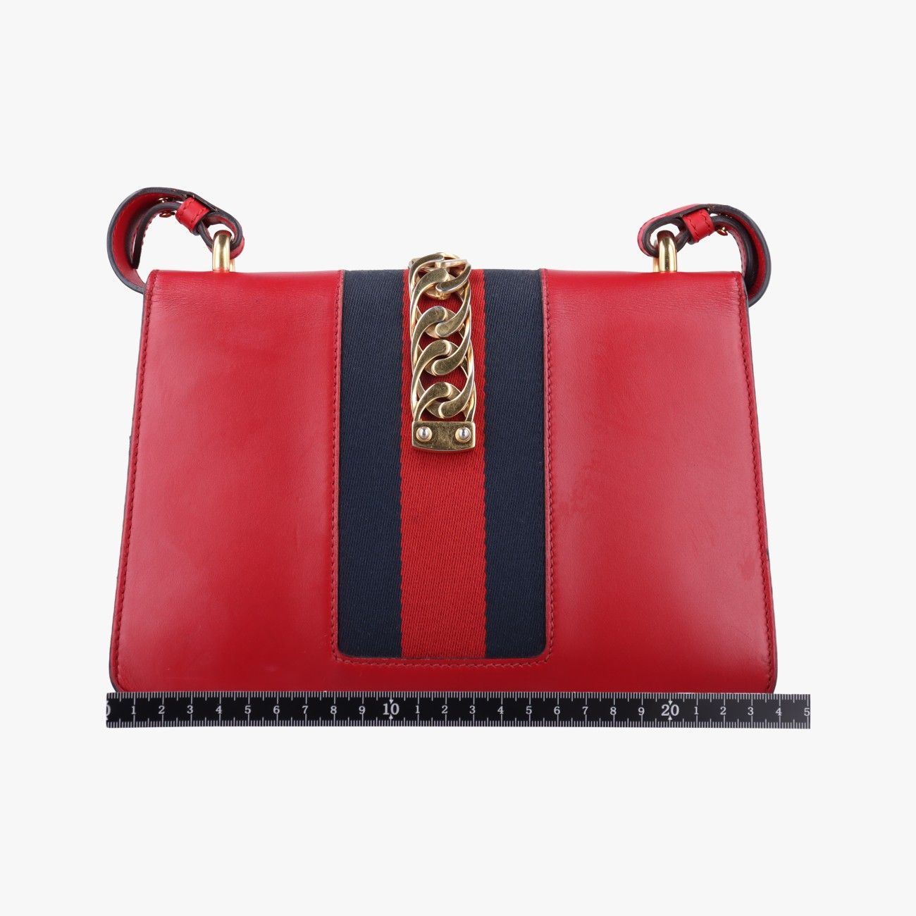 グッチGucciシルヴィ レッド×ネイビー レザー 421882 D021574916