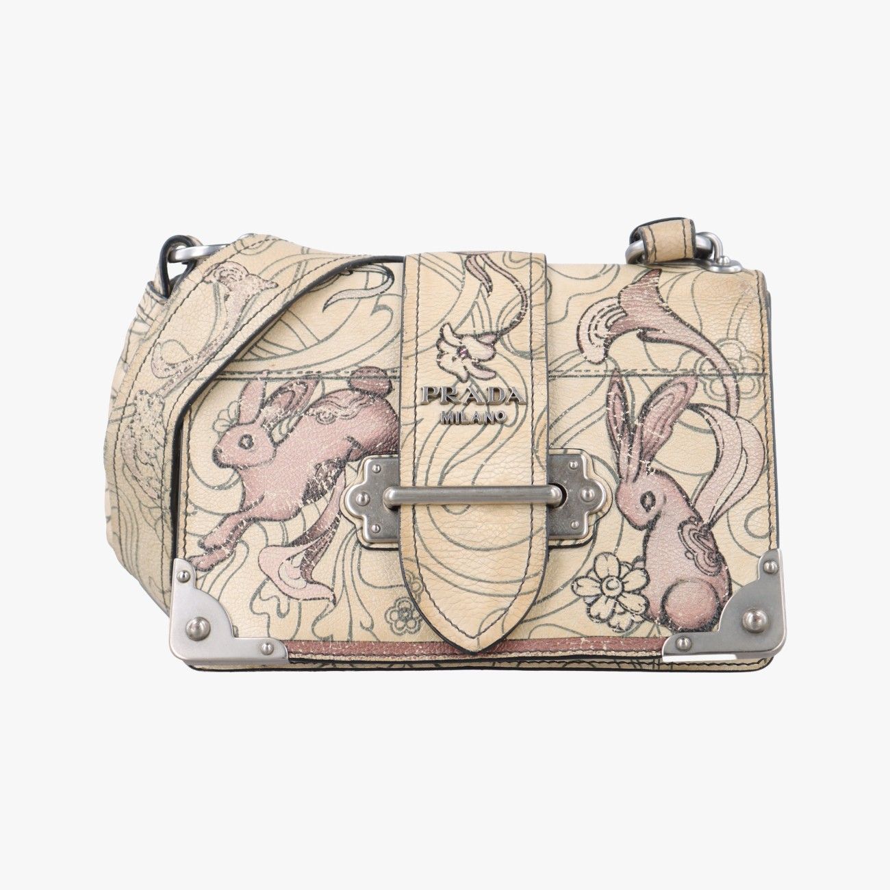 プラダPradaラビットプリント マルチ レザー 25