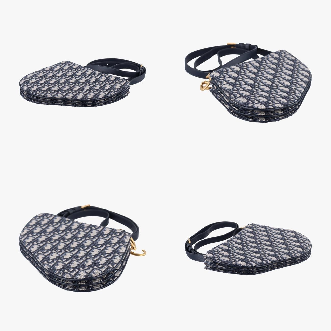 ネイビー×グレー ジャガード