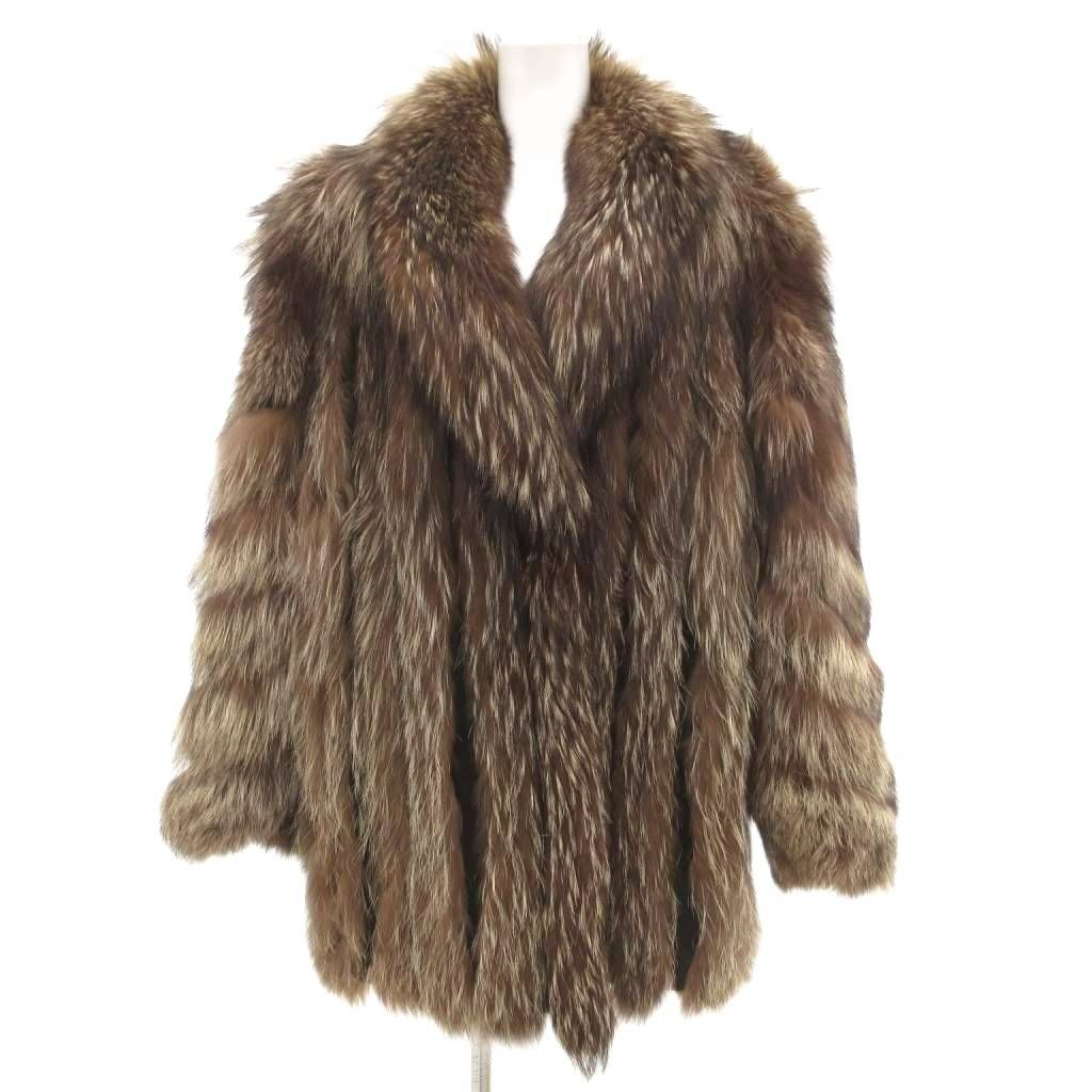 サガフォックス SAGA FOX ROYAL 金サガ ファーコート 毛皮 フォックス ミドル ハーフ丈 ブラウン系 UO GY18