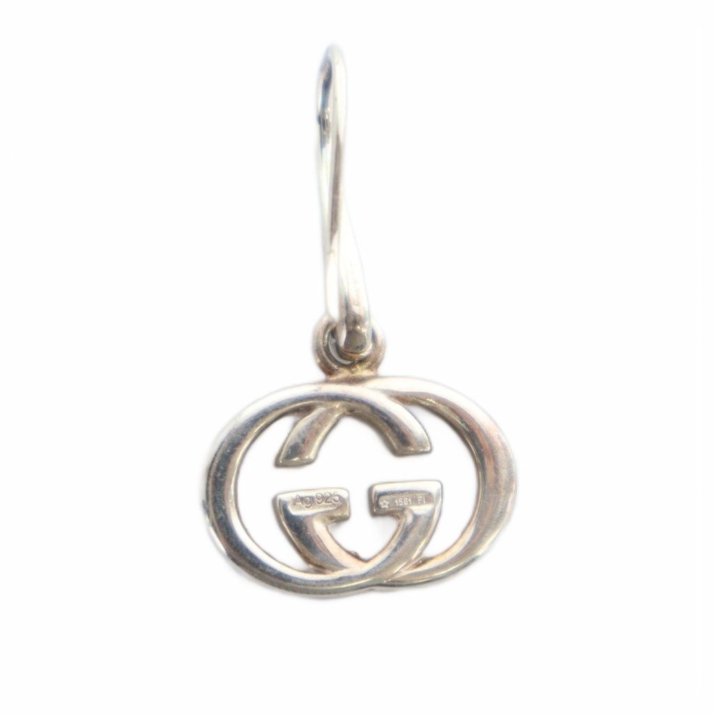 グッチ GUCCI 片耳 ピアス GG ロゴ インターロッキング Silver 925 シルバー色 GY 18 MQ OH