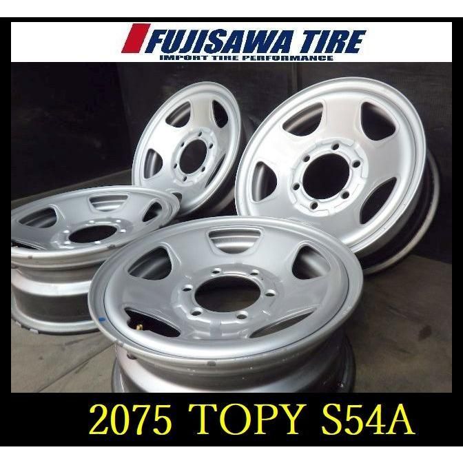 2075 TOPY S 54 A 鉄ホイール 15 x 6 JJ 6穴 PCD 139 7 31 4本