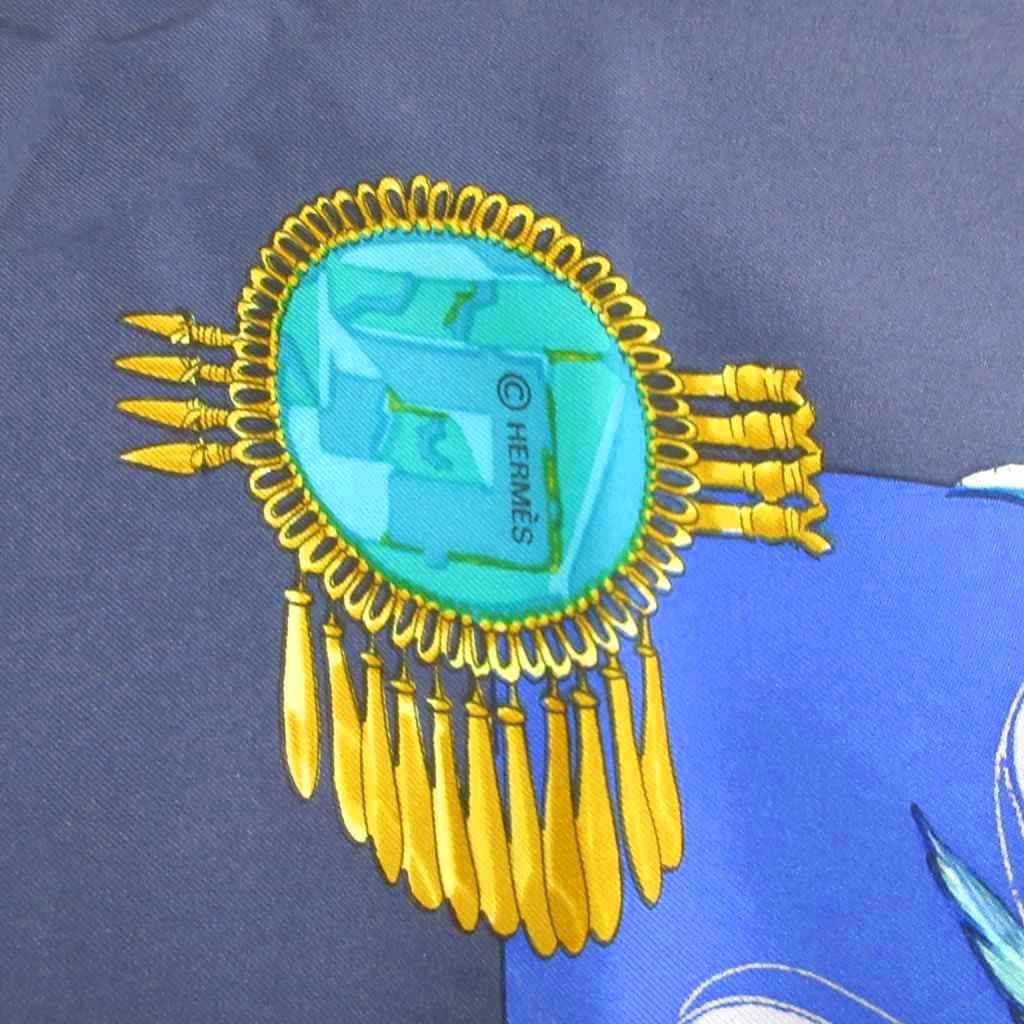 エルメス HERMES カレ 90 MEXIQUE メキシコ インカ スカーフ 仏像 大仏