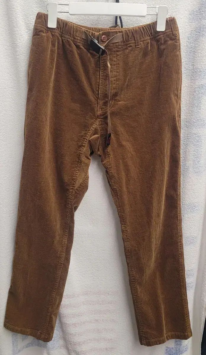 STUSSY ブラウン コーデュロイ ベルト ズボン