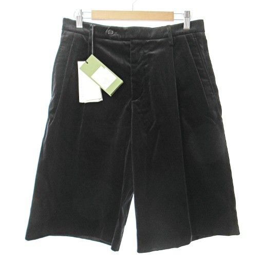 グッチ GUCCI 22SS ARIA stretch velvet shorts ストレッチ ベルベット ショーツ ベロア ハーフパンツ ショートパンツ 46 黒 ブラック 1104 MNK2