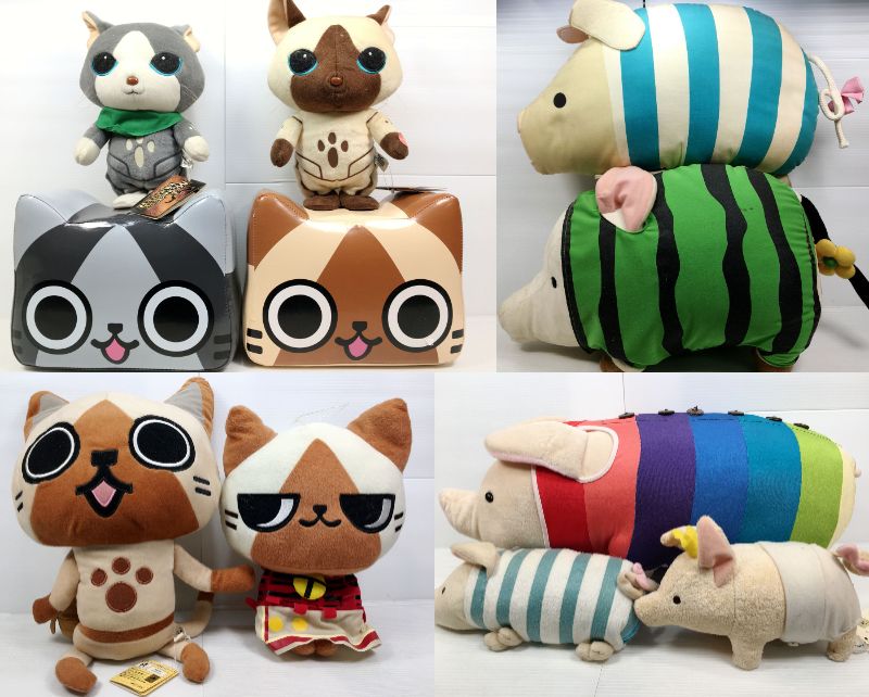 モンスターハンター マイトレプーギー他 アイルー メラルー ぬいぐるみ クッションまとめて 現状品