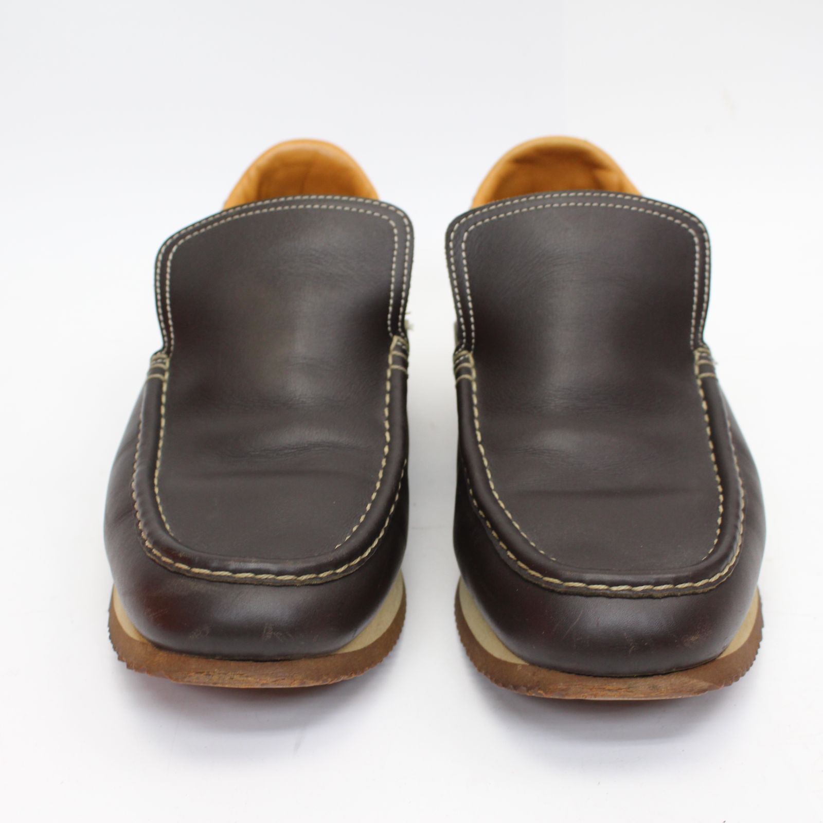 213 エルメス HERMES TURBO ターボ スニーカー スリッポン レザー 41.5 26.5cm 茶 ブラウン