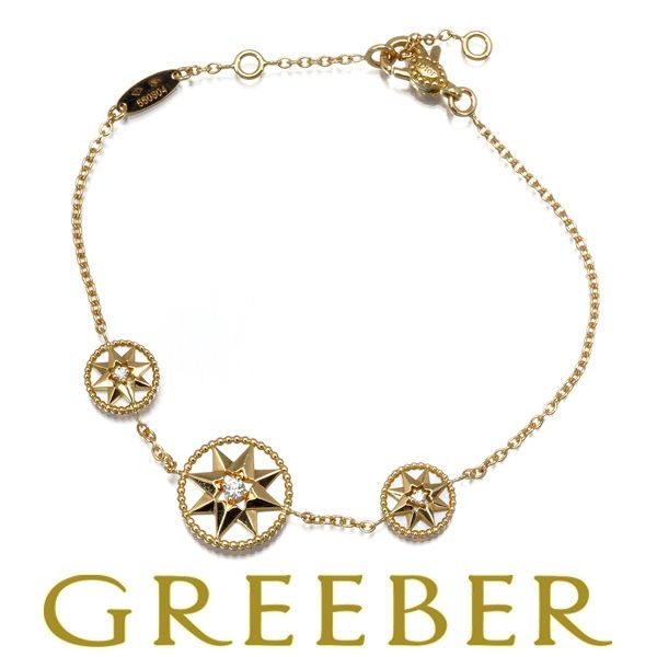 ディオール ブレスレット ダイヤ ダイヤモンド シェル ローズデヴァン K18YG 保証書 179668