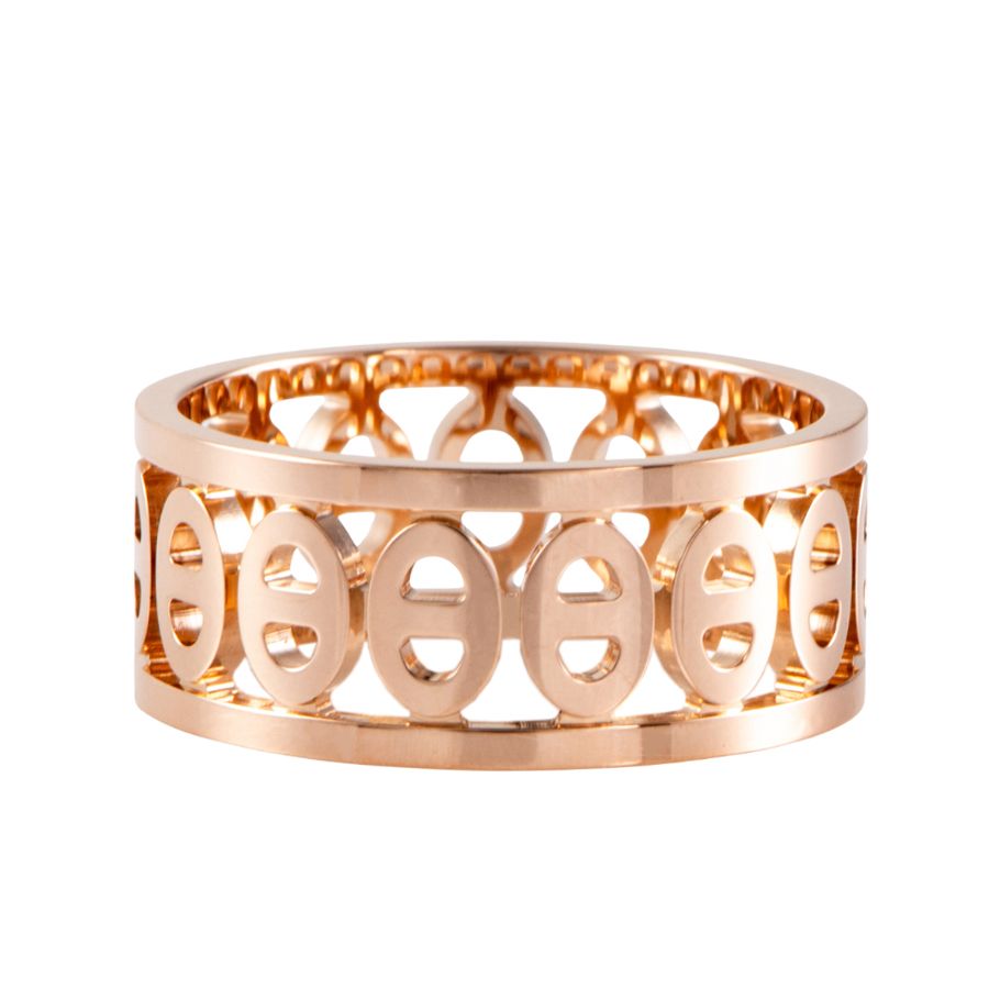 HERMES エルメス シェーヌダンクル ディヴィーヌPM リング 指輪 12号 ゴールド