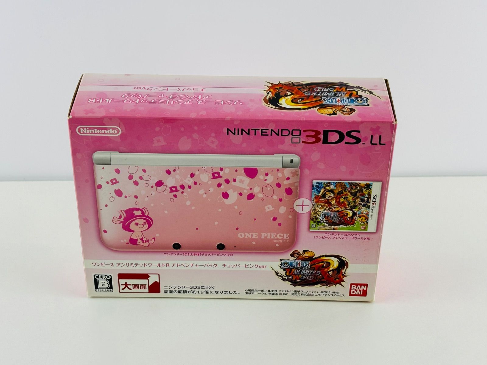 ニンテンドー3DS LL 本体 チョッパーピンク ワンピースアンリミテッドワールド