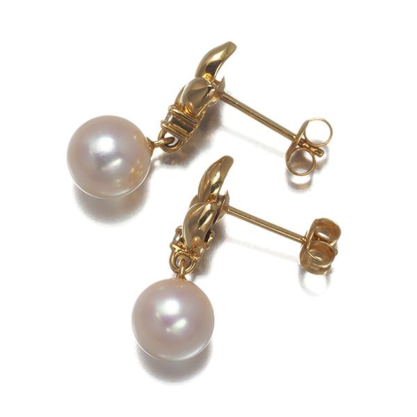 TASAKI タサキ ピアス パール 真珠 6.5mm ダイヤ ダイヤモンド 0.01ct