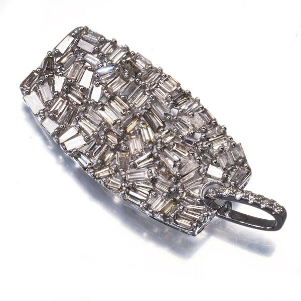 ブラウンダイヤ ダイヤモンド 0.80 ct 2種カット ペンダントトップ K 18 WG 179761