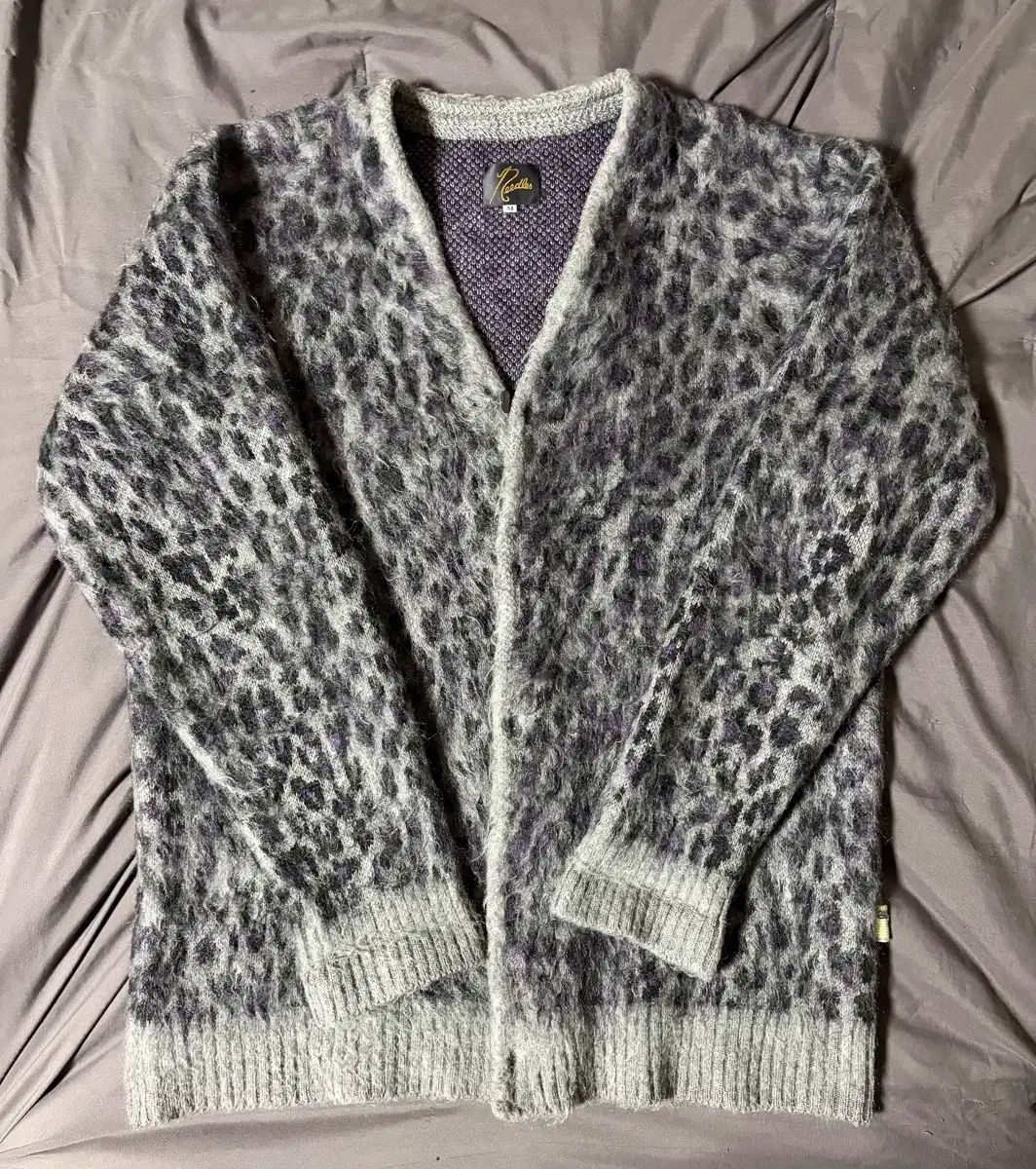 ニードルズ モヘアカーディガン ヒョウ柄 M