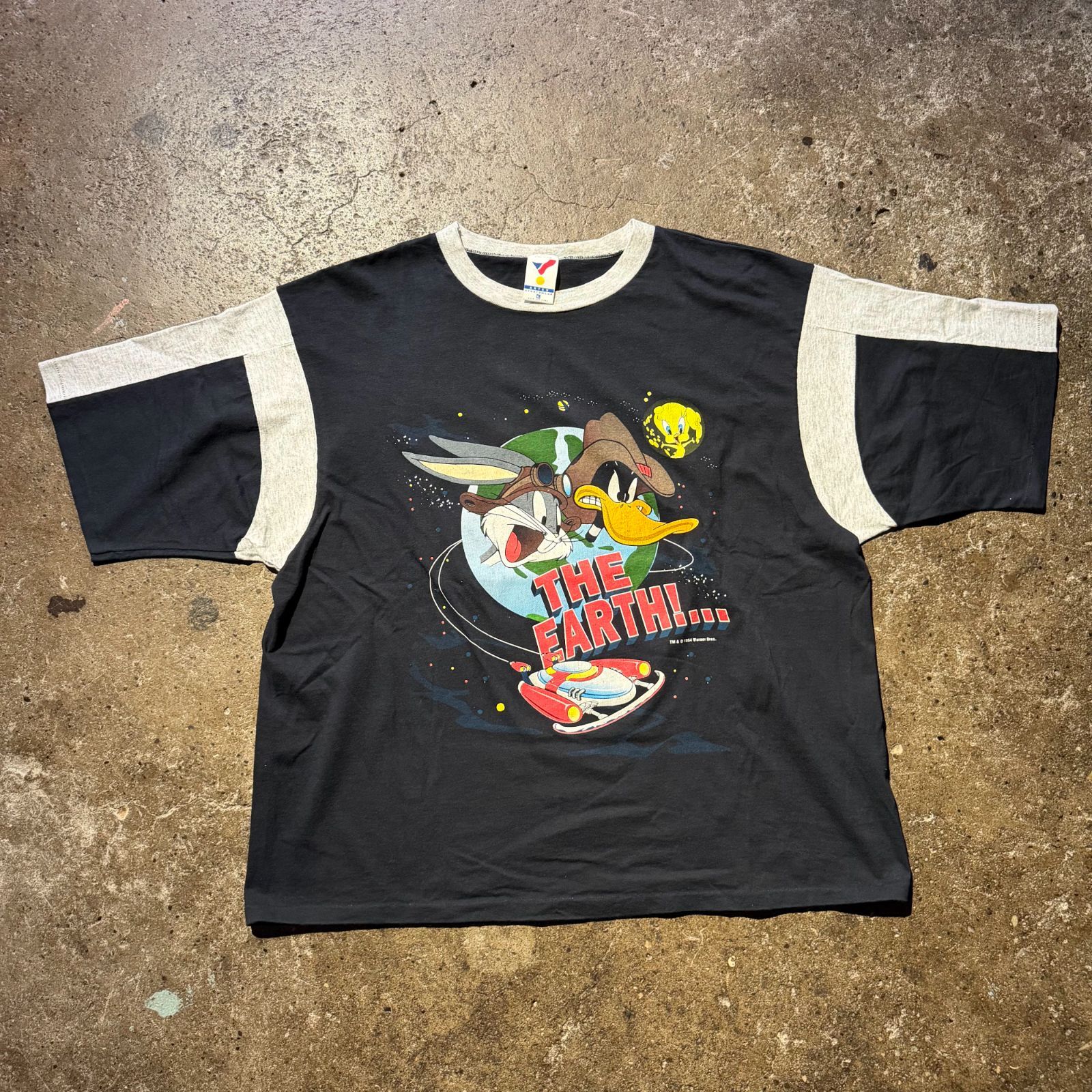 Warner Bros. 90s EARTH vs MARS Looney Tunes Tシャツ 両面プリント Marvin the Martian ARTEX XL ルーニー テューンズ ©1994