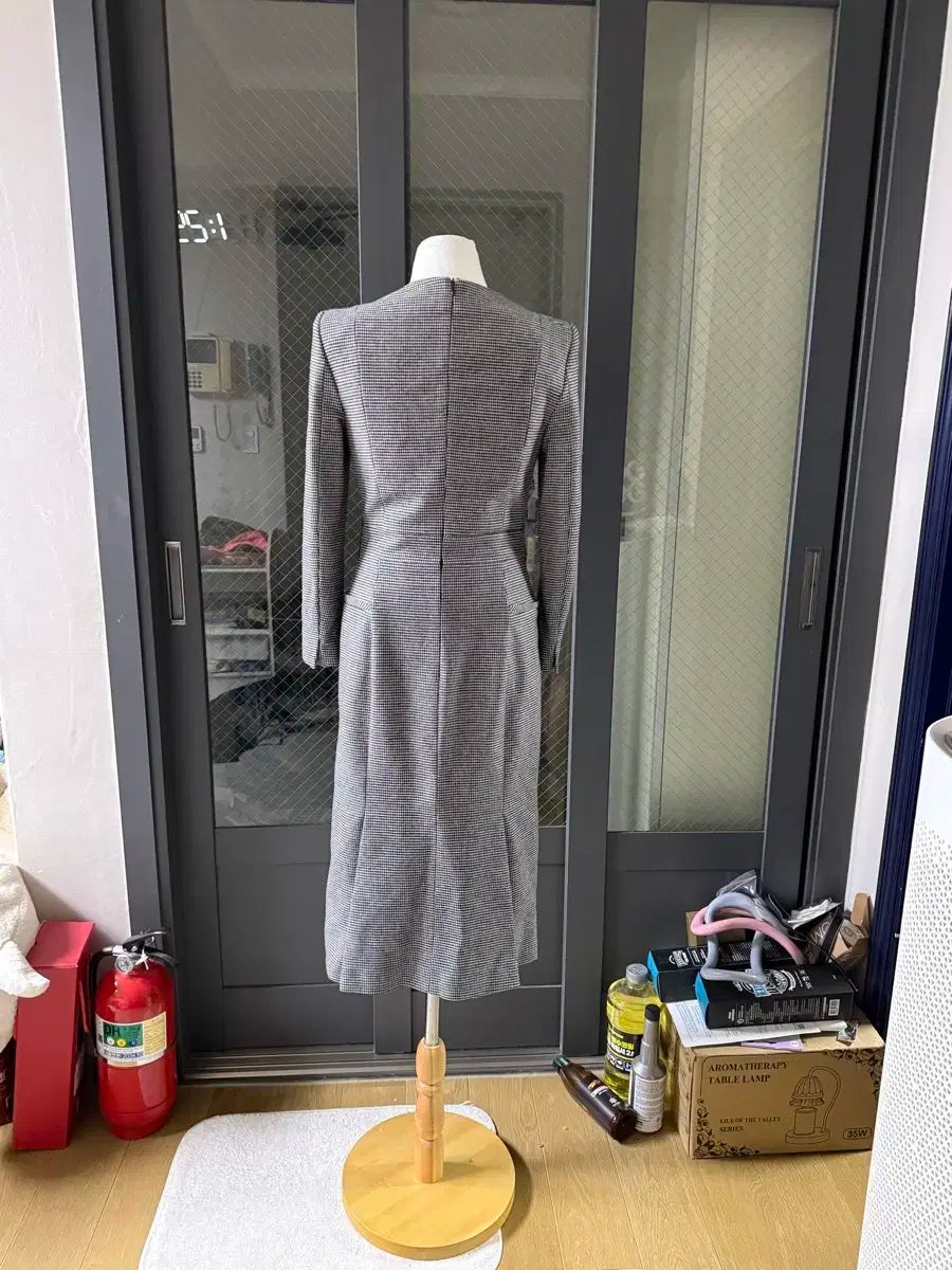 ミシャ Michaa ブラック＆ホワイト ハウンドトゥース ウール ONE PIECE