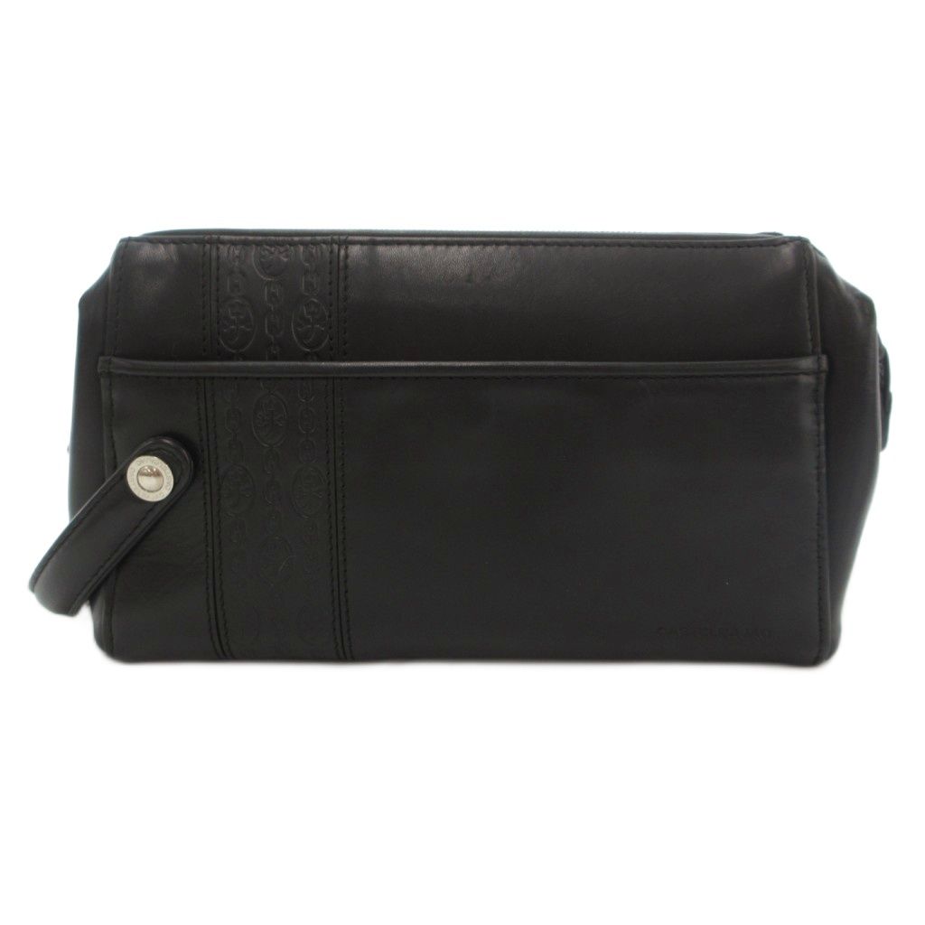 カステルバジャック CASTELBAJAC コングル セカンドバッグ クラッチバッグ 黒 ブラック 型押しロゴ UO GY18