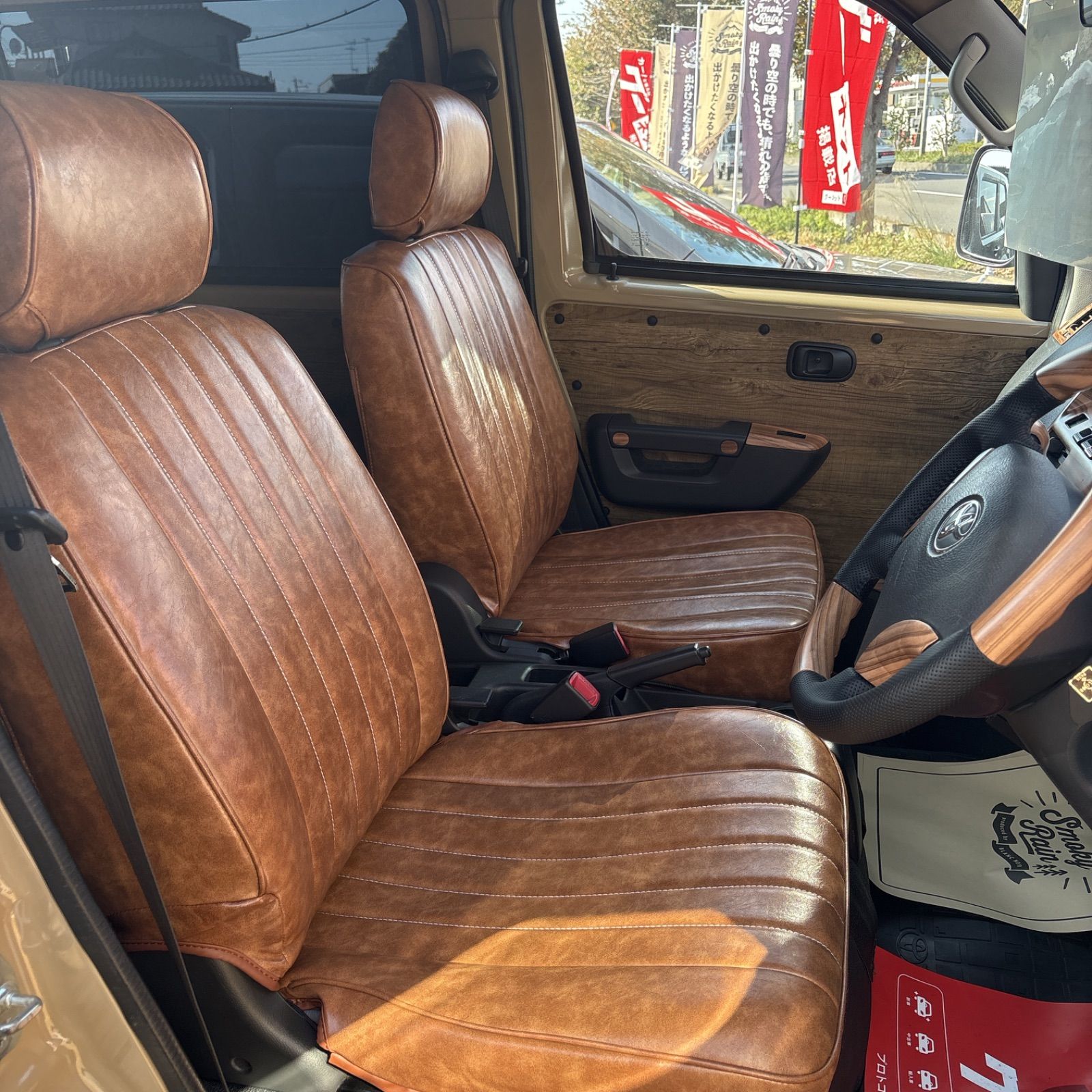 SMOKY RAIN タウンエース ライトエース ヴィンテージ風シートカバー