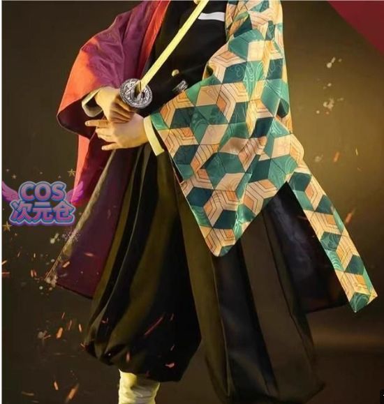 鬼滅の刃 冨岡義勇 水柱 鬼殺隊 コスプレ衣装 胡蝶しのぶの羽織と 武器