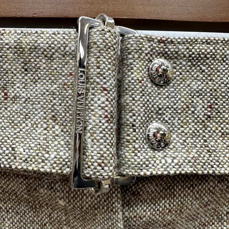 ルイヴィトン フランス製 ウール ツイード スラックス パンツ ベルト付 レディース 34 ISItems 古着 50146274