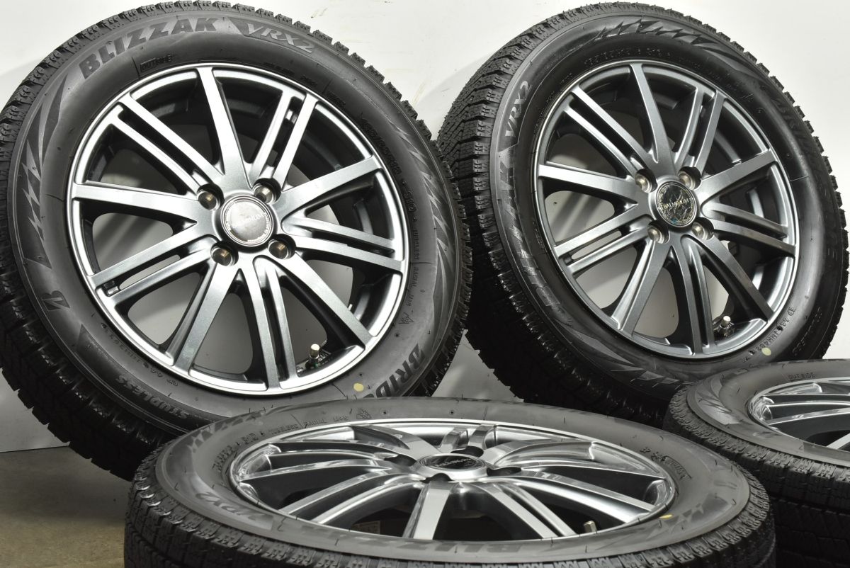 バリ溝 バルミナ 15 in 4 5 J 48 PCD 100 ブリヂストン ブリザック VRX 2 165 65 R タフト デリカD ソリオ ハスラー スタッドレス