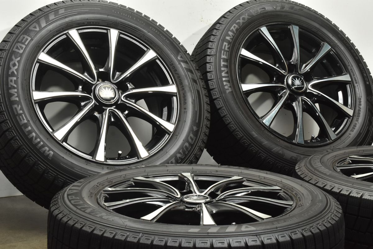 バリ溝 マイスター 16 in 6 5 J 38 PCD 114 3 ダンロップ ウィンターマックス03 205 60 R ノア ヴォクシー ステップワゴン MAZDA