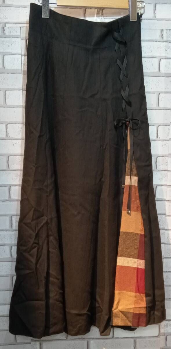 BLUE LABEL CRESTBRIDGE ブルーレーベルクレストブリッジ スカート チェック 38サイズ レッド ブラウン