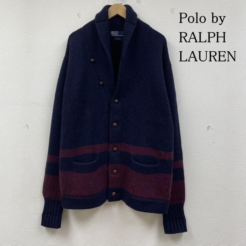 ポロバイラルフローレン ショール ニット カーディガン セーター ウール くるみボタン メンズ L ISItems 古着 50146333
