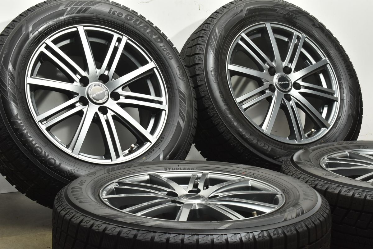 バリ溝 バルミナ 17 in 7 J 38 PCD 114 3 ヨコハマ アイスガード iG 60 225 R アルファード カローラクロス デリカD 5 アウトランダー