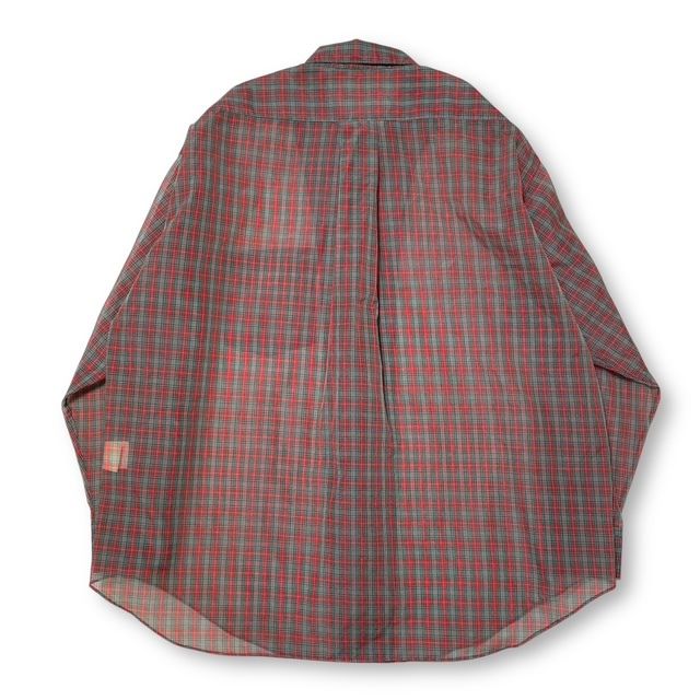 70s archive COMME des GARCONS シアーチェックオーバーサイズシャツ レッド系 アーカイブ コムデギャルソン B020090