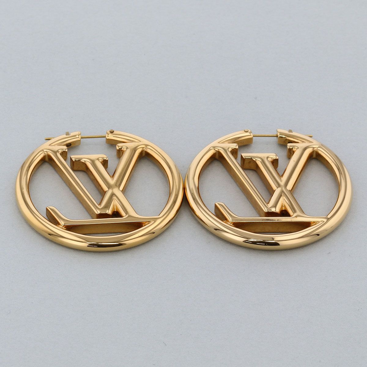 LOUIS VUITTON ルイヴィトン ブルック ドレイユ フープ ルイーズ ピアス M 64288 レディース メタル ゴールド