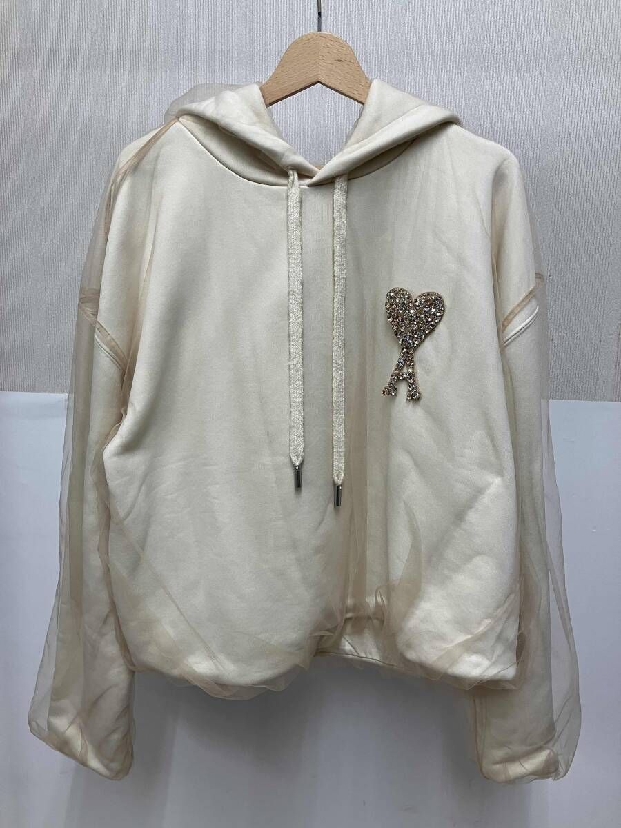 AMI Alexandre mattiussi アミアレクサンドルマテュッシ パーカー オフホワイト Sサイズ タグ 保護袋付属
