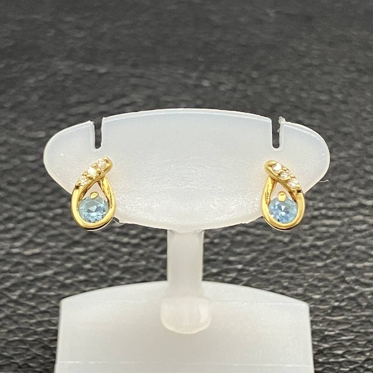 デザイン ピアス K18 0.8g 金 イエロー ゴールド ピンク ゴールド