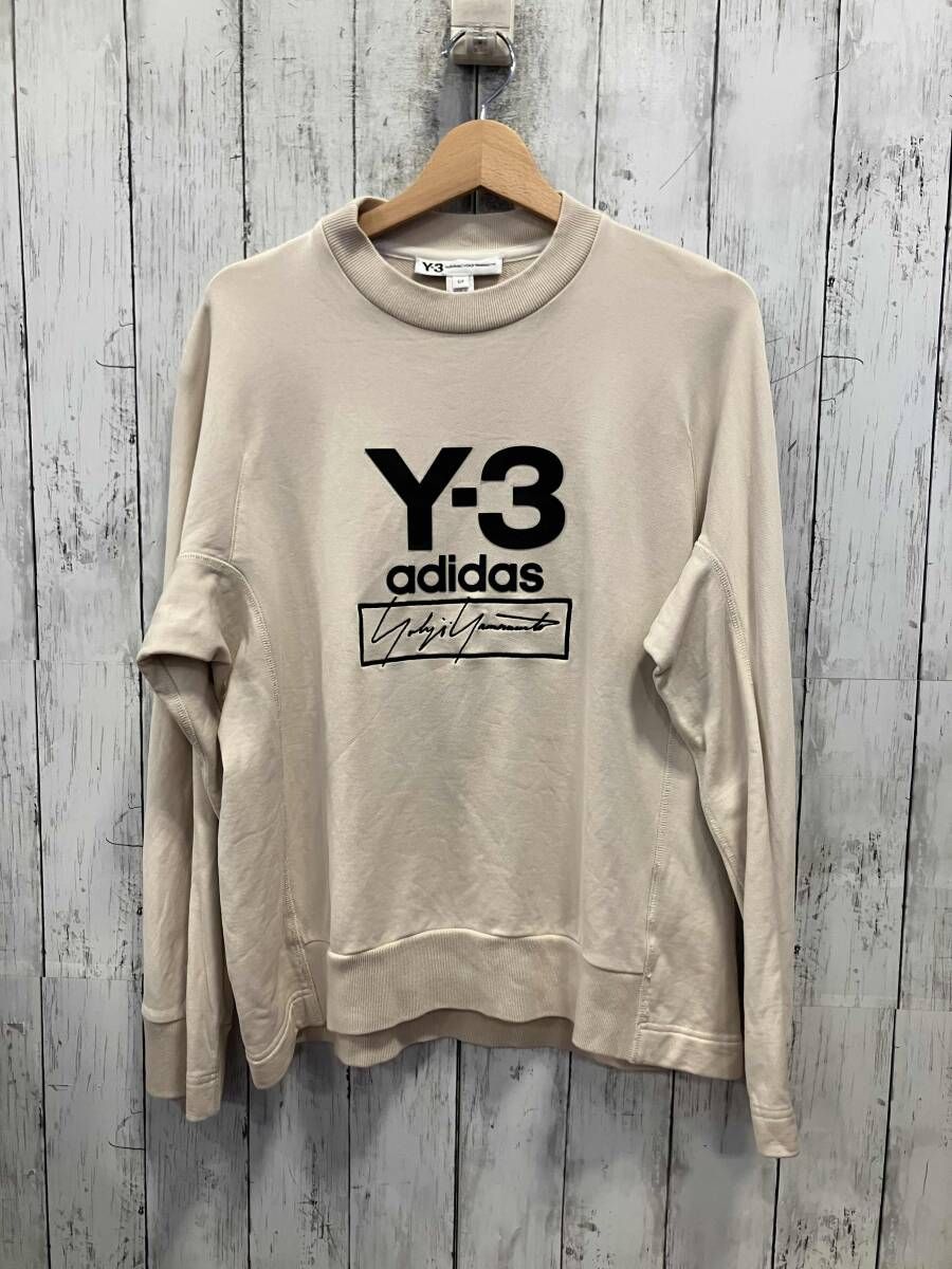 Y-3 ワイスリー メンズ スウェット ベ-ジュ adidas YOHJI YAMAMOTO ロゴ FJ0433 コットン サイズS