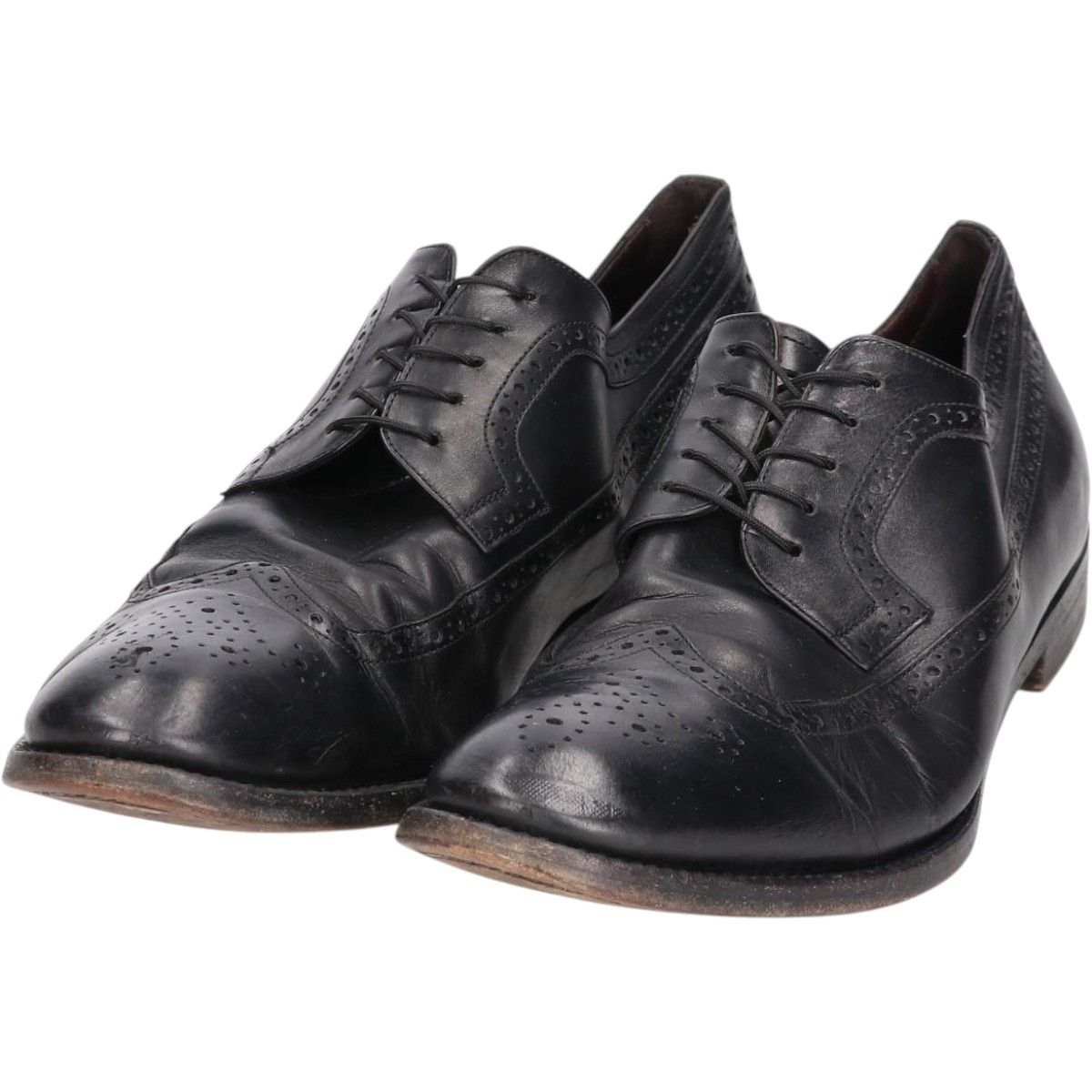 古着 エルメネジルドゼニア Ermenegildo Zegna フルブローグ ウイングチップシューズ イタリア製 10 メンズ28.0cm相当 saa015179