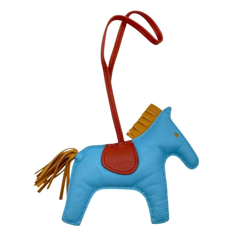 エルメス HERMES ロデオMM A刻 セレステxコーネリアン アニョーミロ レディース チャーム