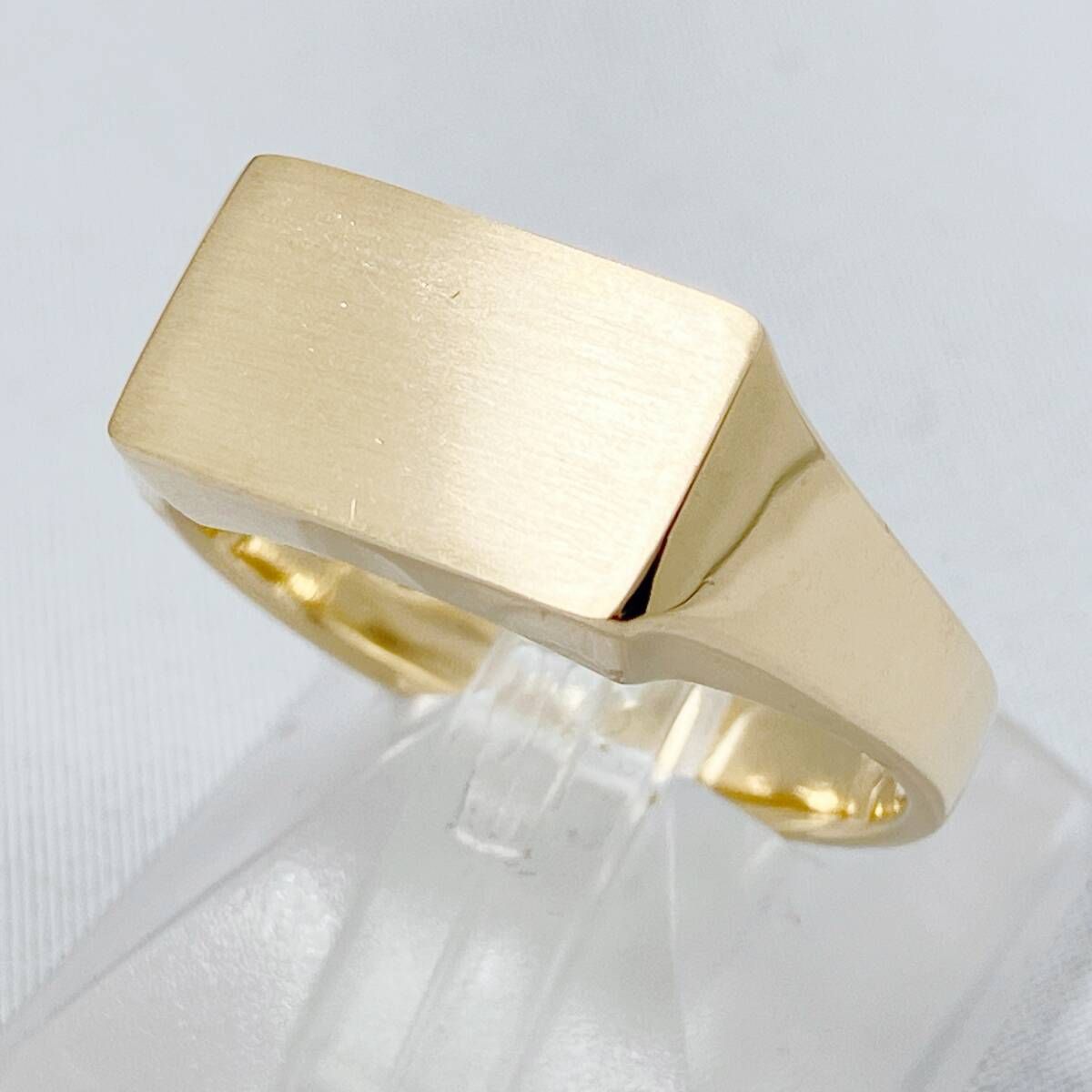 18金 K18 22号 22 13.8g リング 指輪 印台 イエローゴールド