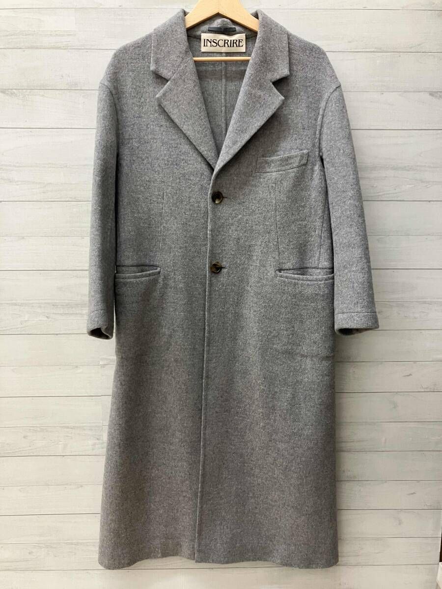 INSCRIRE アンスクリア グレー ロングコート 19AW-CT41A 日本製