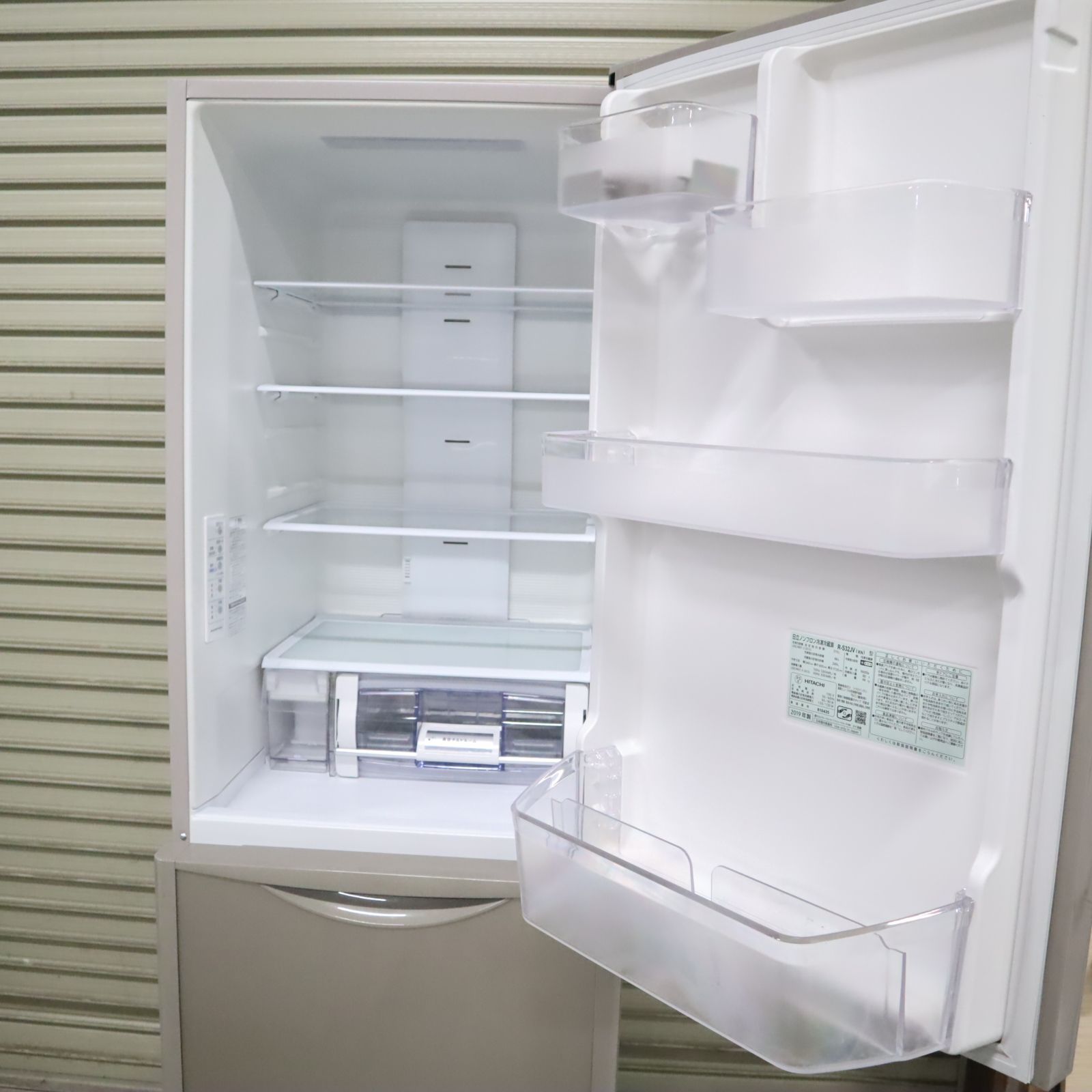 HITACHI 冷藏庫 R-S32JV 2018年製 315L 3ドア 右開き HITACHI 日立 ノンフロン 冷凍 冷蔵庫 3ドア R-S32JV 2018年製 315L