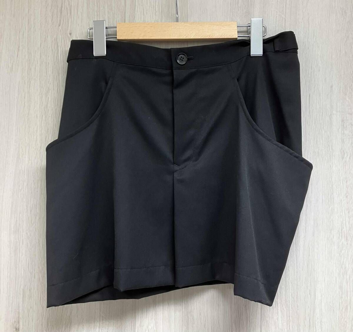 Ys YOHJI YAMAMOTO YZ-S22-100 ワイズ ヨウジヤマモト スカート ミニ丈 レディース 2 M ブラック ウール