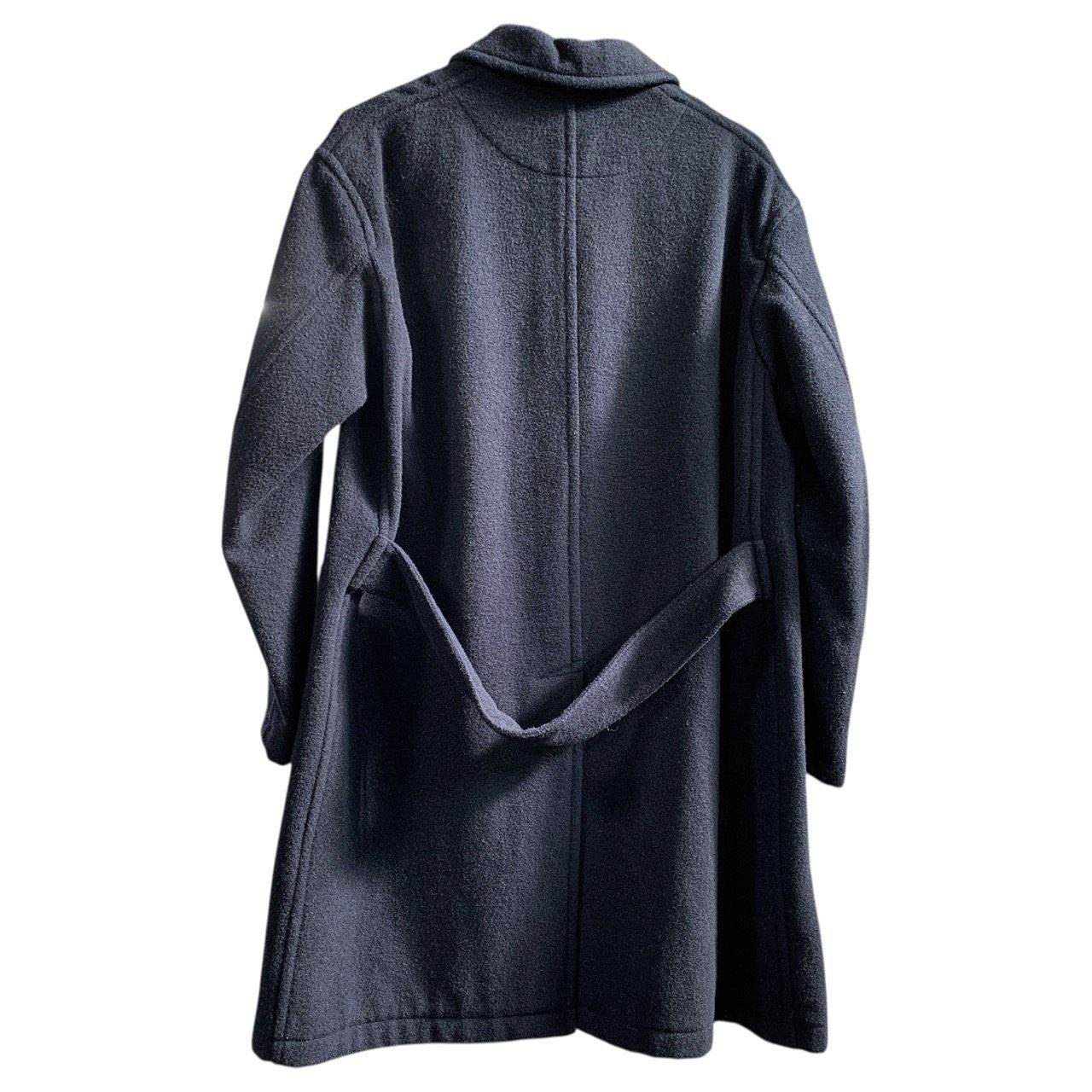♪3465 DANTON ダントン ウールモッサコート ネイビー 34 サイズ 中古