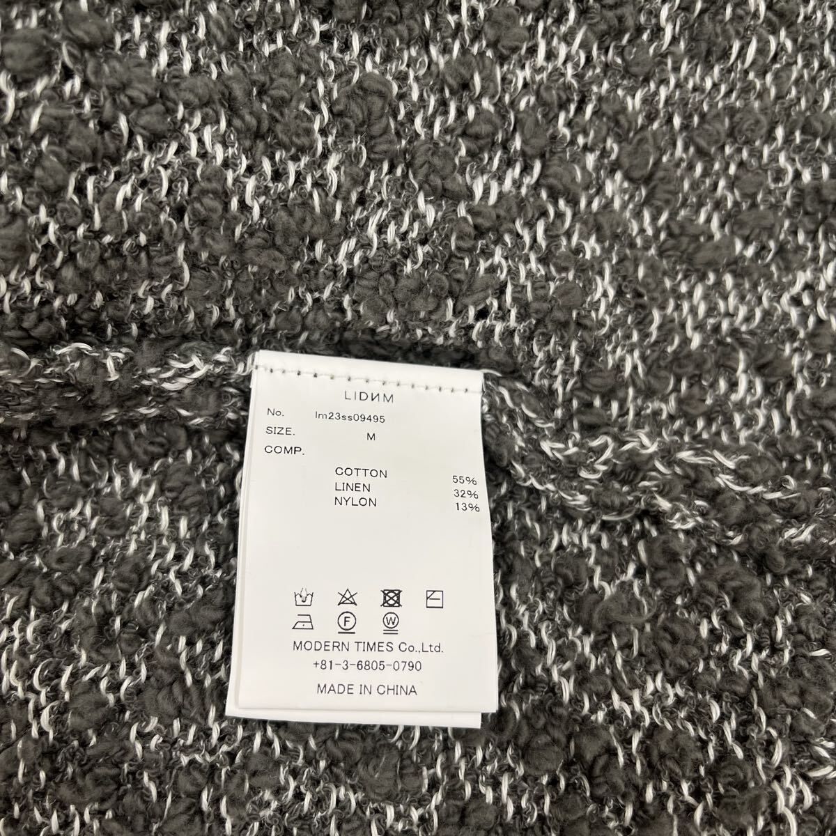 LIDNM リドム Im23SS09495 SKIPPER KNIT POLO スキッパーニットポロ 襟 
