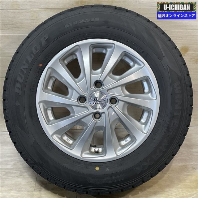 E 12ノート K 10アクア等 DOS タービン2 5 14 45 4 H 100 21年製 ダンロップ WM 02 185 70 R 88 Q 14インチ スタッドレス 4本セット 009