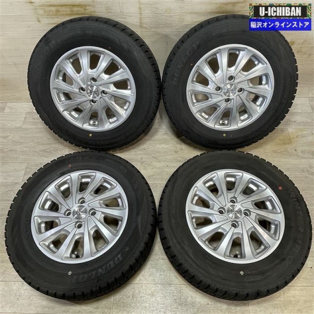 E 12ノート K 10アクア等 DOS タービン2 5 14 45 4 H 100 21年製 ダンロップ WM 02 185 70 R 88 Q 14インチ スタッドレス 4本セット 009