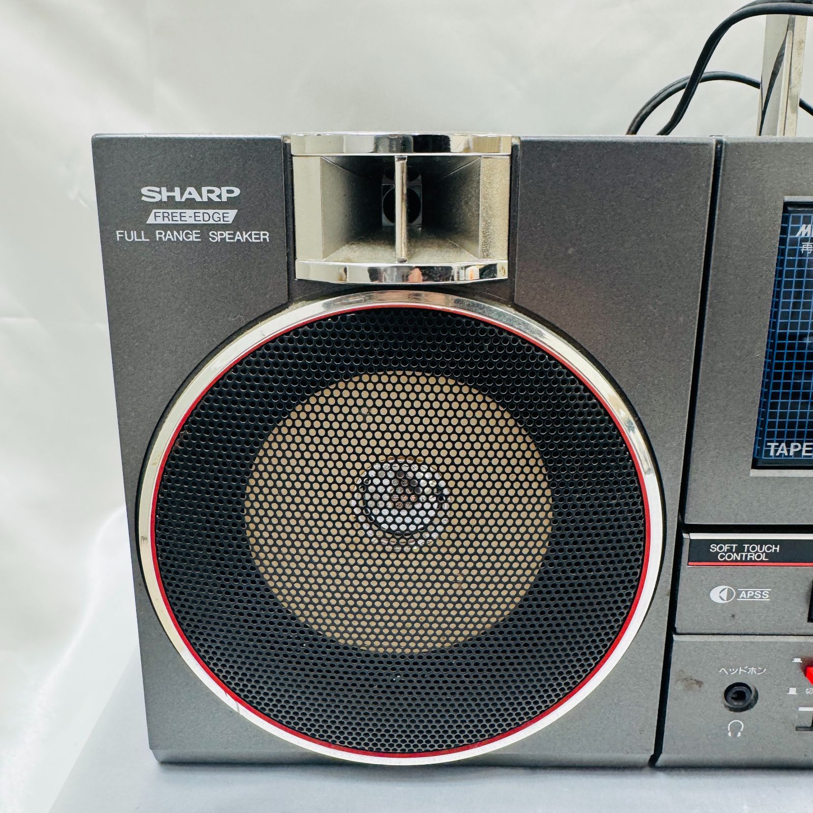 A 電源 SHARP シャープ QT-88G ダブルラジカセ テーブルコンポーネントシステム ザ サーチャーW 1980年代