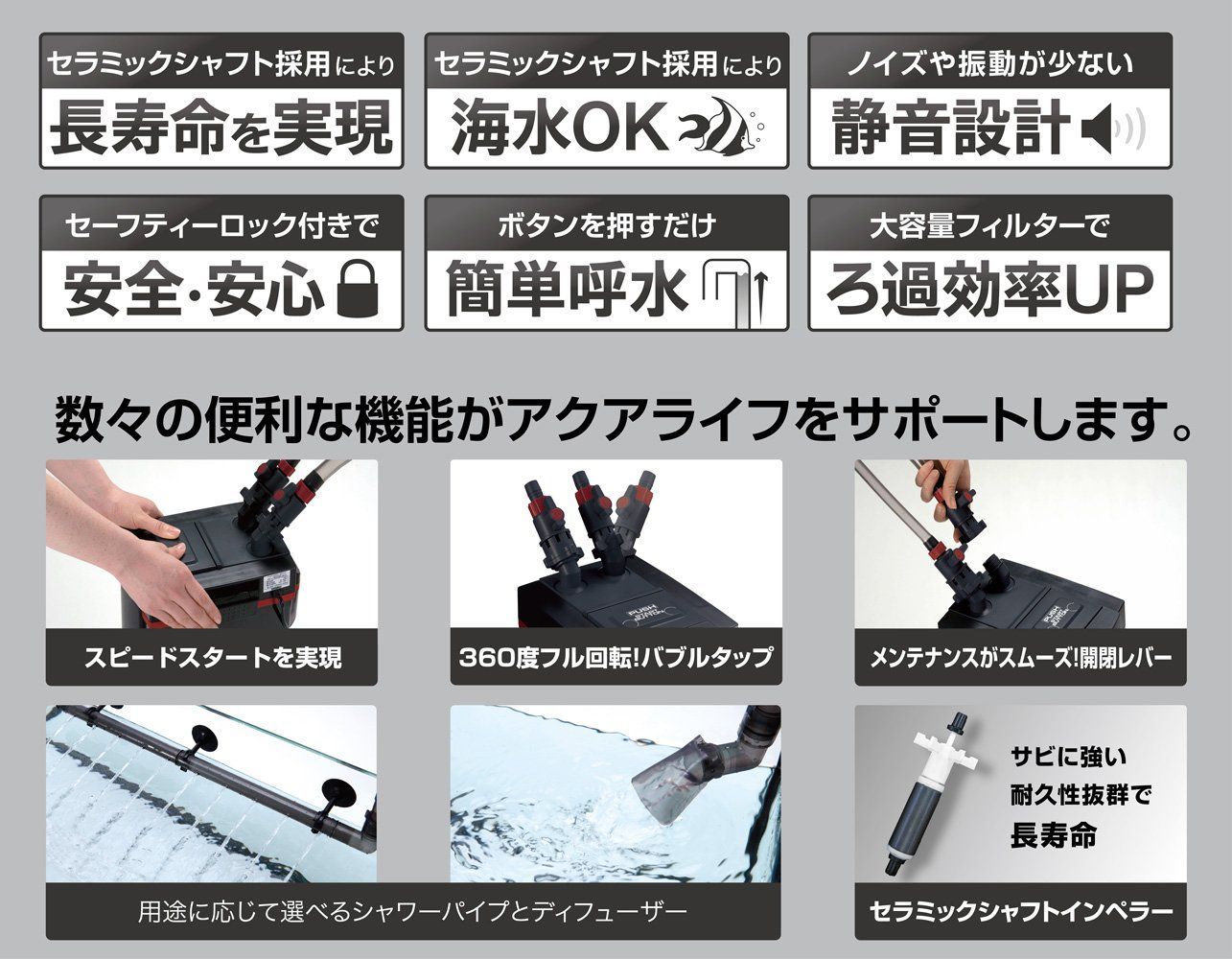 寿工芸 パワーボックス SV450X 観賞魚用 ろ過装置 照明器具 加温 冷却器具 水質調整剤 濾過材 底砂 フィルター LEDライト サーモスタット ヒーター エアポンプ 掃除グッズ 水槽フィルム パイプ カルキ抜き OLIVEOS_COM_TR